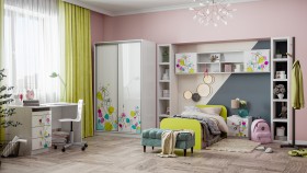 Детская комната Флер (Белый/корпус Выбеленное дерево) в Москве - moskva.katalogmebeli.com | фото