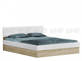 Кровать 1,6 спальня Фортуна (Дуб сонома/белый глянец) в Москве - moskva.katalogmebeli.com | фото