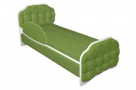 Кровать 190 Атлет Lux 76 Зелёный (мягкий бортик) в Москве - moskva.katalogmebeli.com | фото
