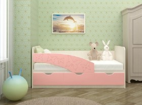 Кровать Бабочки 1,6м (Розовый металлик) в Москве - moskva.katalogmebeli.com | фото
