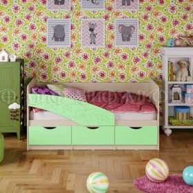 Кровать Бабочки 2,0м (Салат матовый) в Москве - moskva.katalogmebeli.com | фото