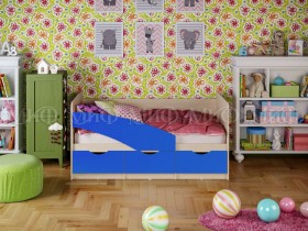 Кровать Бабочки 2,0м (Синий матовый) в Москве - moskva.katalogmebeli.com | фото