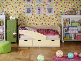 Кровать Бабочки 2,0м (Ваниль матовый) в Москве - moskva.katalogmebeli.com | фото 1