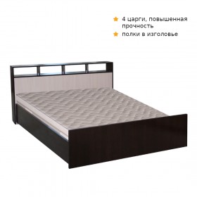 Кровать ТРОЯ 1600 Венге-Дуб бел. в Москве - moskva.katalogmebeli.com | фото